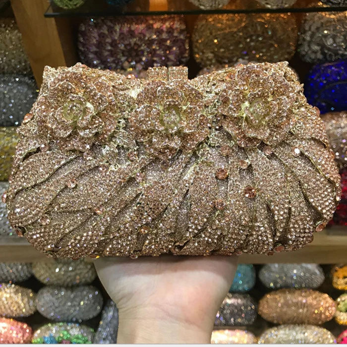 XIYUAN Women's Diamond Handbags Rhinestones Evening Bags Bridal Stones Clutch Purse Lady Clutches Bags Party Wedding Evening Bag