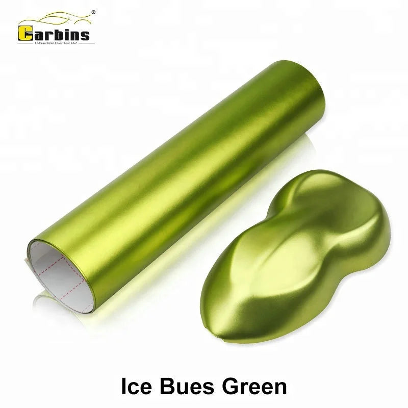Carbins Film Lime Green Satin Chrome Vinyl Custom Wraps 5x60ft Roll Factory Wholesale