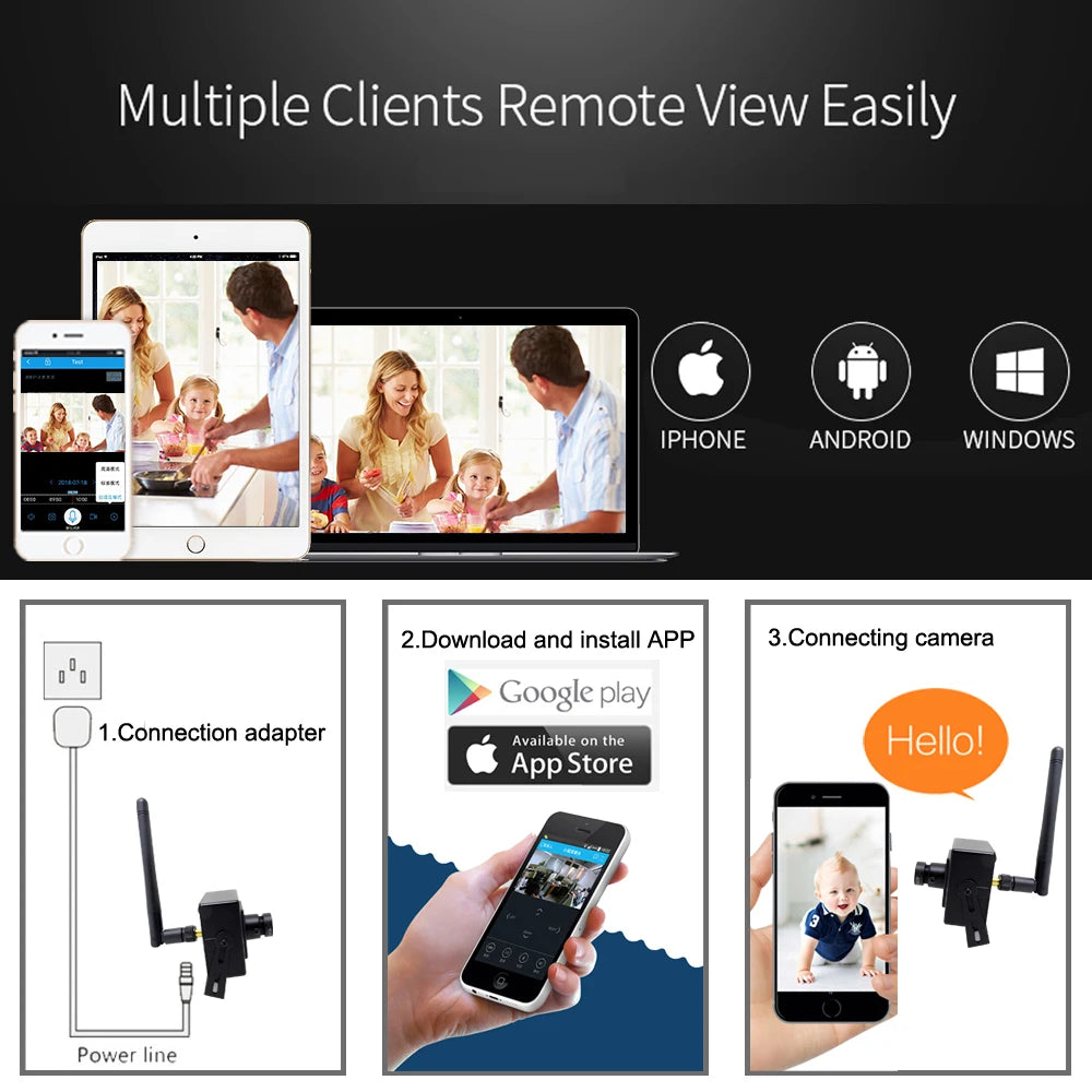 JIENUO Wifi Mini Camera Ip 1080P HD Home Security Wireless Audio IPCam Small CCTV Surveillance Support Onvif Micro Sd Slot CamHi