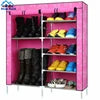 50 Pair Portable Fabric Shoe Rack Organizer Cabinet for Store Steel Double Layer Shoes Foldable Matel Shelf for Home Modern
