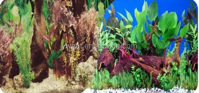Aquarium Background Poster Fish Tank Double SIDE Coral Rock Landscape Poster Wall Decor 30cm-100cm