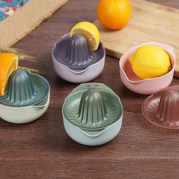 Kitchen Gadgets Free Wheat Fiber Baby Fruit Puree Maker Citrus Hand Press Mini Orange Manual Juicer Plastic Lemon Lime Squeezer