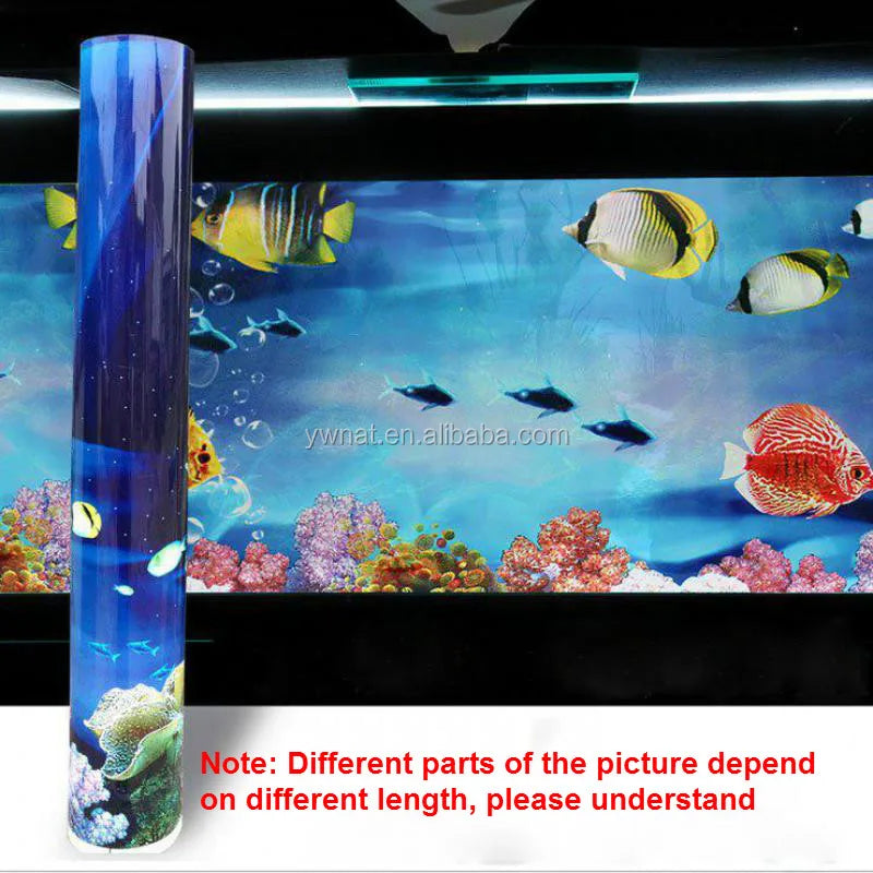 Aquarium Background Poster Fish Tank Double SIDE Coral Rock Landscape Poster Wall Decor 30cm-100cm