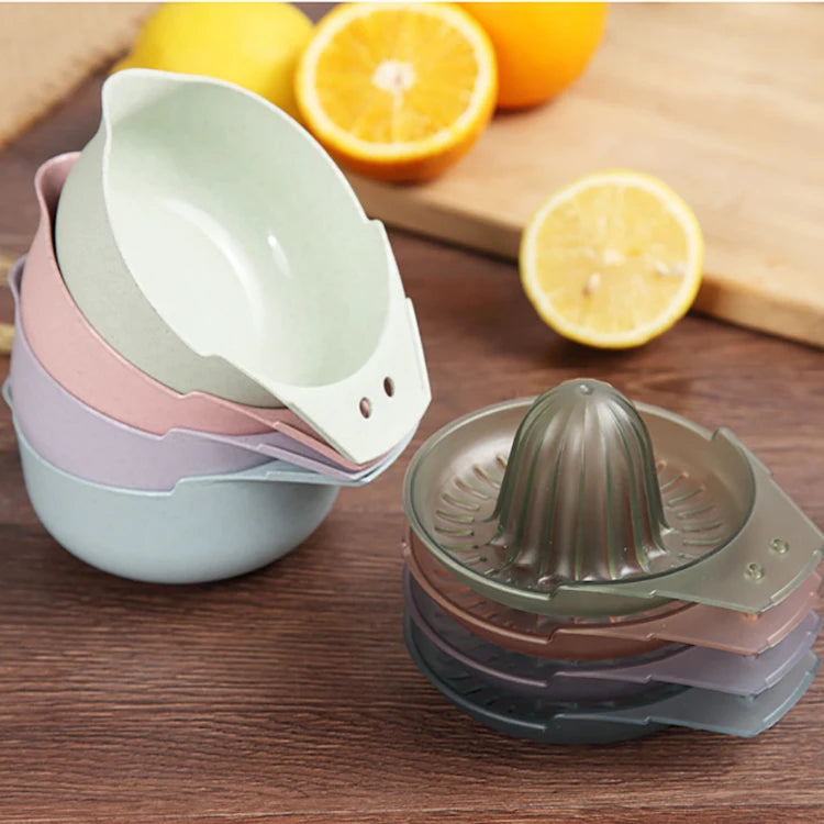Kitchen Gadgets Free Wheat Fiber Baby Fruit Puree Maker Citrus Hand Press Mini Orange Manual Juicer Plastic Lemon Lime Squeezer