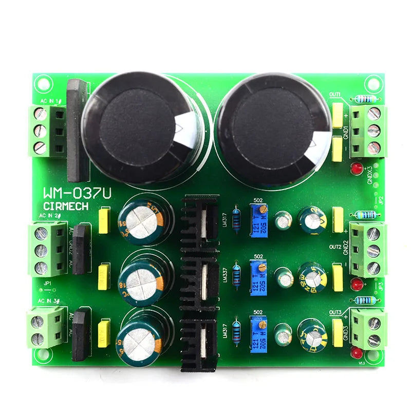 CIRMECH Rectifier filter power board LM317 LM337 multi-channel adjustable rectifier regulator filter power module for amplifiers