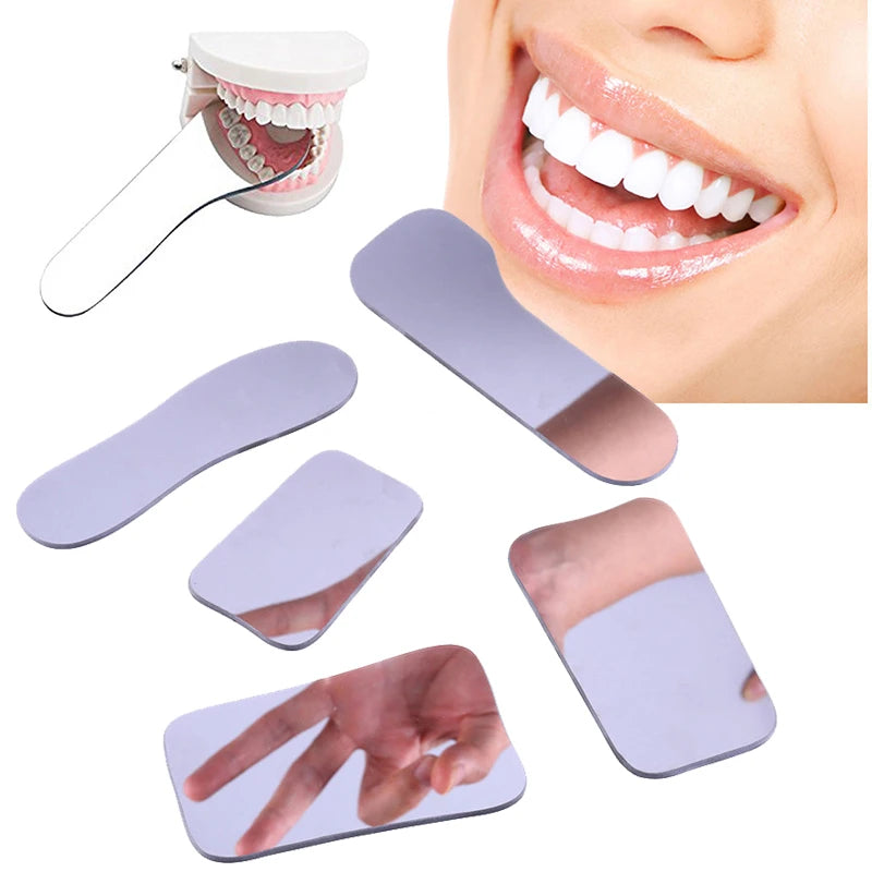 5PCS Dentistry Orthodontic Mirror Photography Double-Sided Mirrors Dental Tools Glass Material Intra Oral Reflector