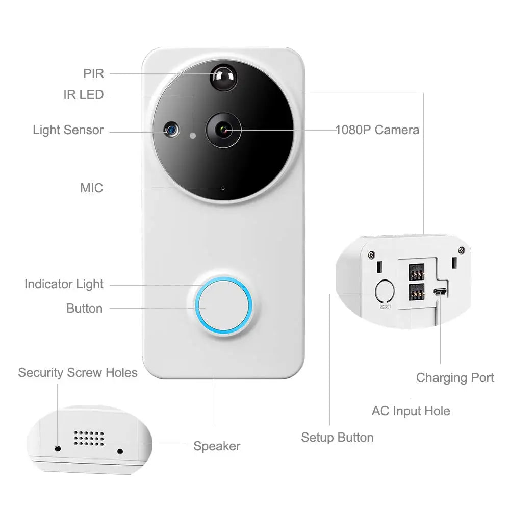 Home Wireless Video Doorbell Smart Door Bell With Camera/Tuya Smart Wifi Video Doorbell