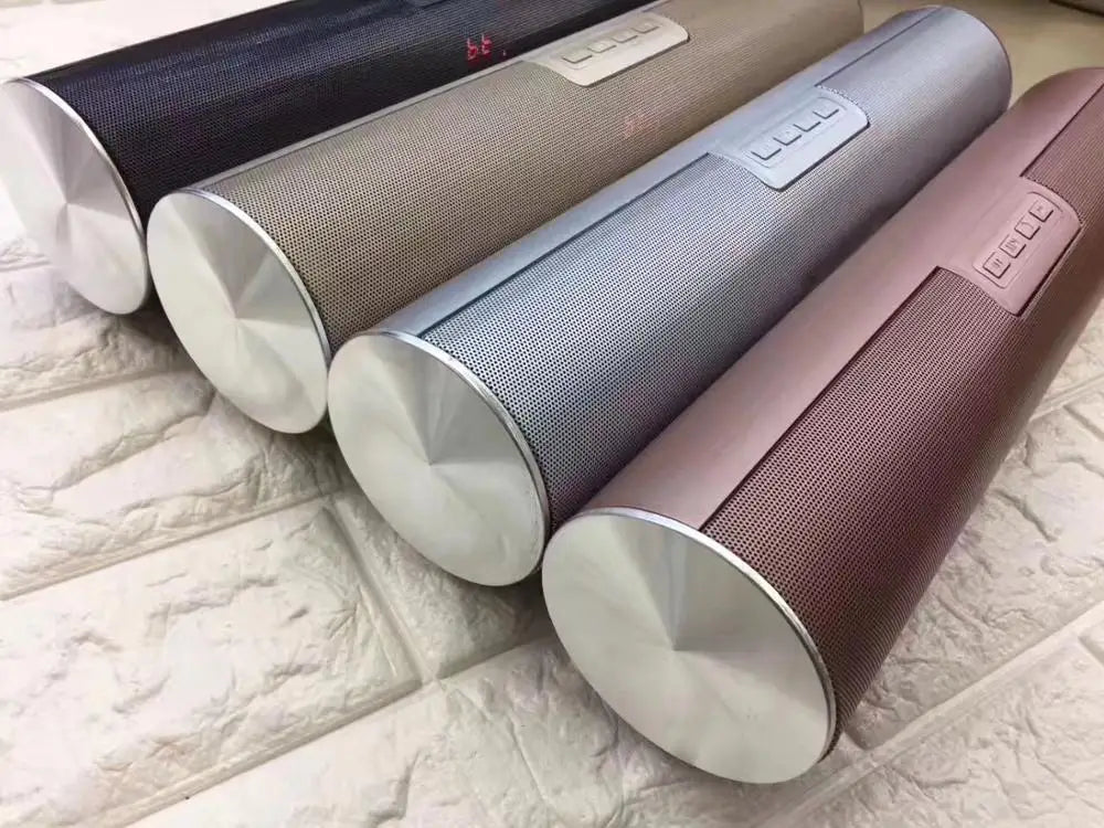 LY17 Wireless Portable Cylinder bluetooth Metal Speaker Soundbar with Subwoofer