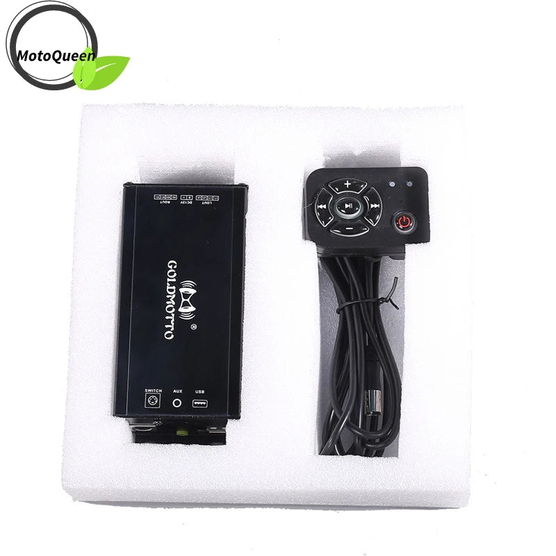 12V  Audio Amplifier  Motorcycle  Radio Speakers MP3 Player Bluetooth-Compatible For  ATV UTV Scooter FM USB Music Sound System