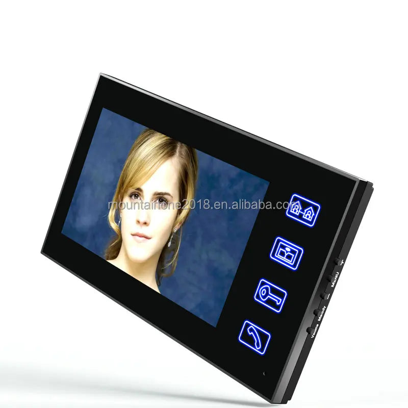 7" RFID Password Video Door Phone Intercom Doorbell With IR Camera 1000 TV Line With NO-Electric Strike Door Lock