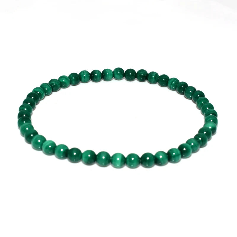 Trade Insurance Natural Stone High Grade 4/6/8/10/12MM Natural Light Malachite Bracelet