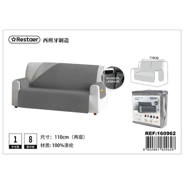 Gray 2-seater sofa cover - Decorative items