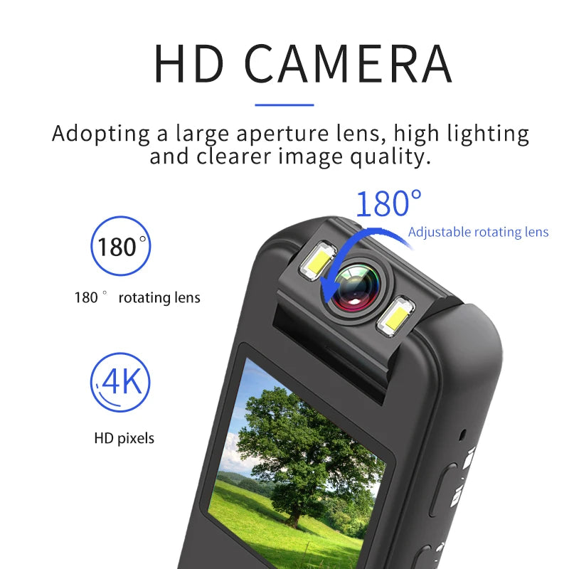 Sport Camera Mini Body Camera With Screen HD 4K/2K Outdoor Video Recorder Sport Cycling Recording Security WiFi Mini Cameras