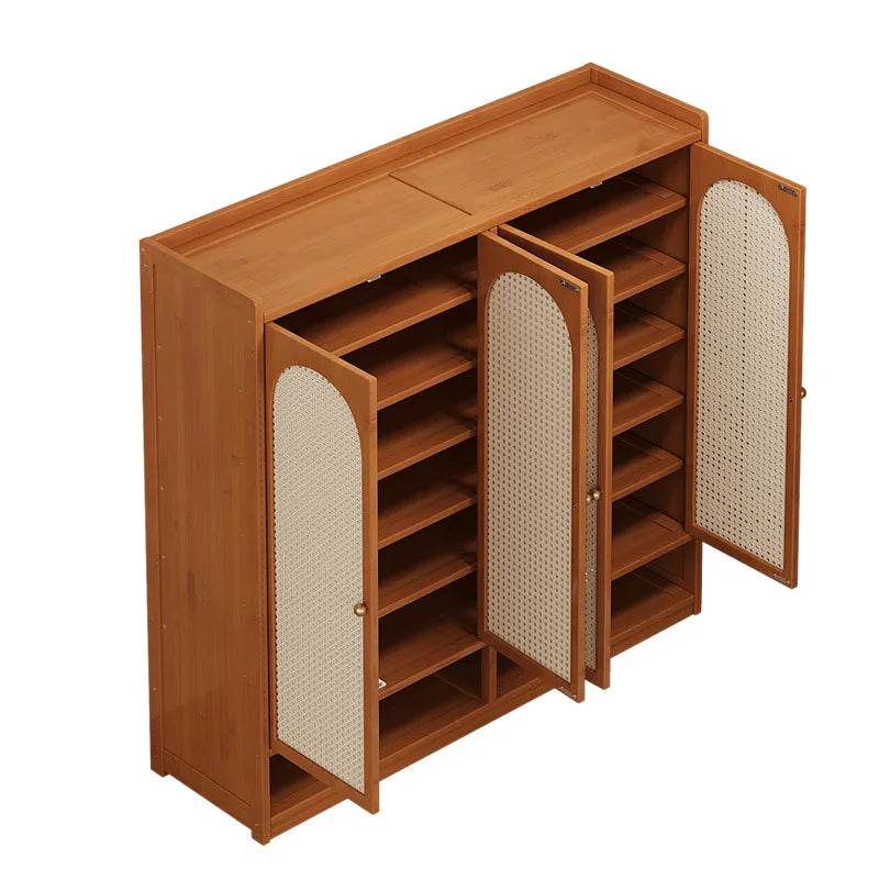 Modern Tall Standing Shoe Rack for Dormitories Apartments Space-Saving Multi-Layer Shoe Cabinet Dustproof Feature for Entryway