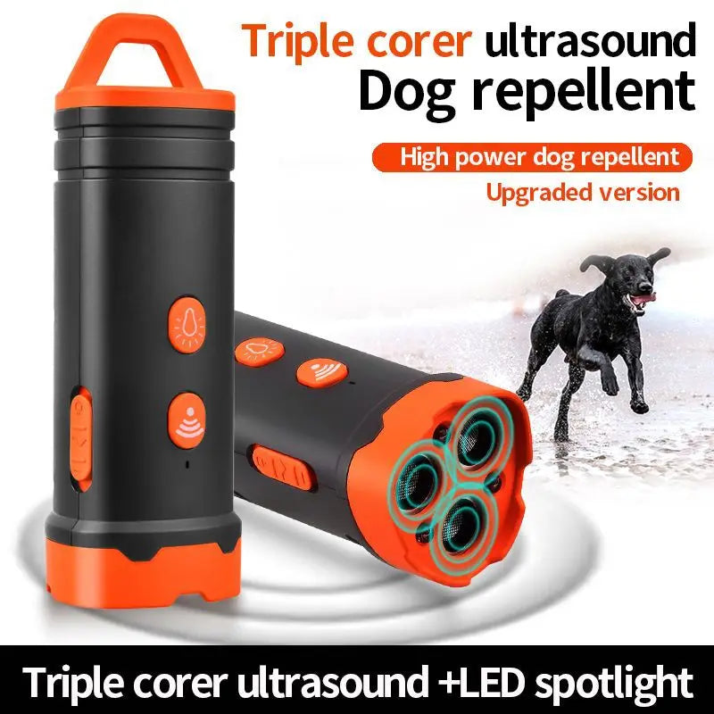 Handheld High-Frequency Dog Repellent ABS Material USB Rechargeable 120 DB Bark Control & Self-Defense Outdoor Gadget