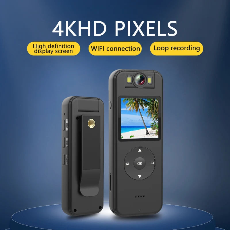 Sport Camera Mini Body Camera With Screen HD 4K/2K Outdoor Video Recorder Sport Cycling Recording Security WiFi Mini Cameras