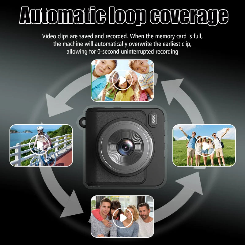 1080P Full HD Small Digital Camera X8 With Flashlight and Photo Filter for Retro Photo, Keychain Smart Camera Gadget