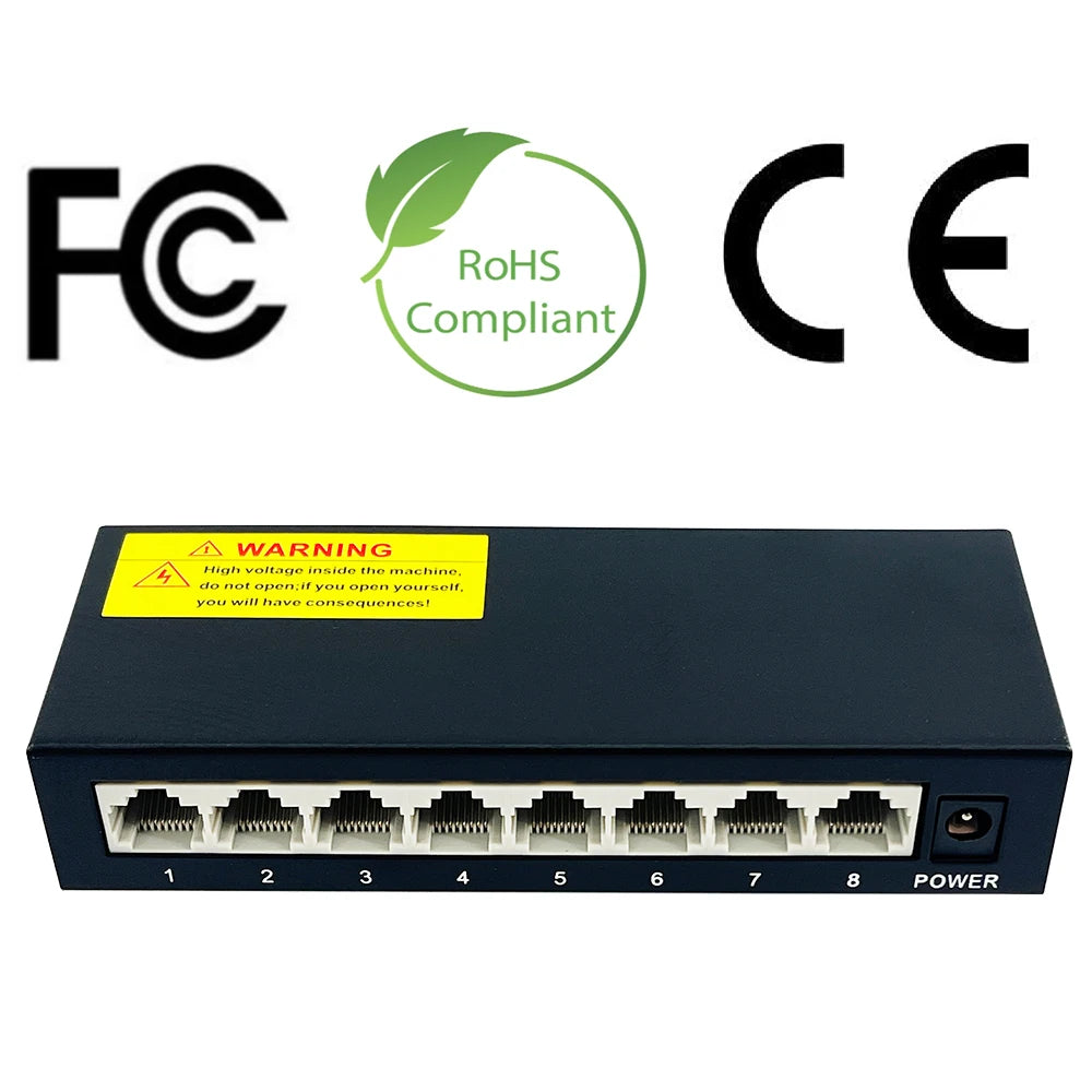 DC12v 8 Ports 1000Mbps Network Switch in Hot Sale