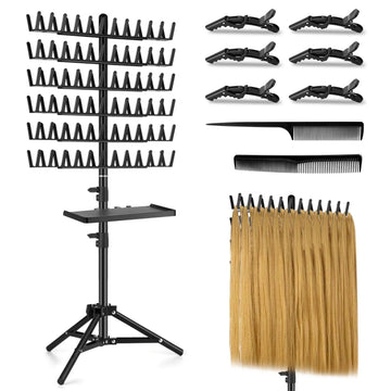 Factory Cheaper Foldable Adjustable Braiding Hair Rack Stand Precision-Made China Hair Storage Hair Extension Holder