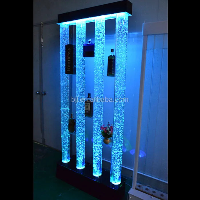 NEW Design LED Acrylic Water Bubble Glowing Tubes Night Club bar Cabinet Wall Decor