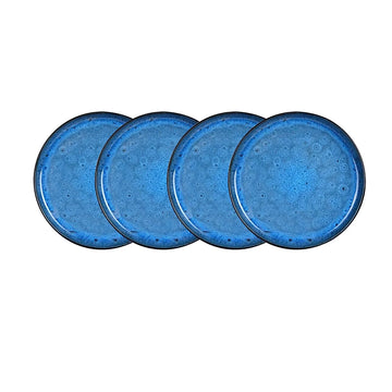 Best Selling Microwave Oven Compatible and Oven Safe Blue Foam 20 Piece Tableware Set Reactive Glaze Stone Tool Tableware Set