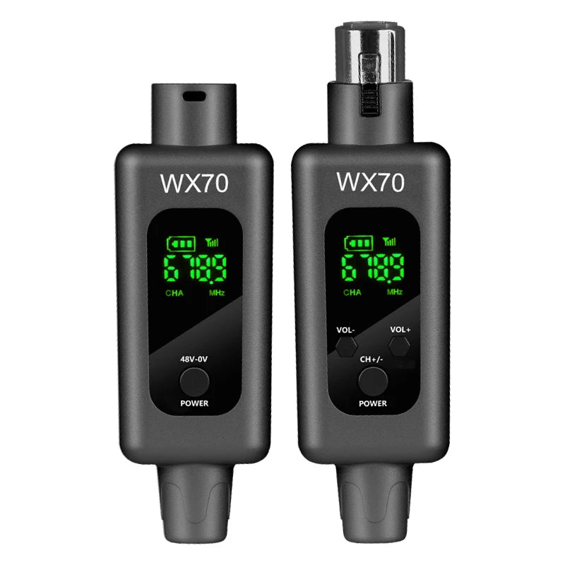 XTUGA WX70 Professional 2.4G Wireless Microphone System XLR Transmitter Adapter Wired and Wireless Receiver Professional Mics