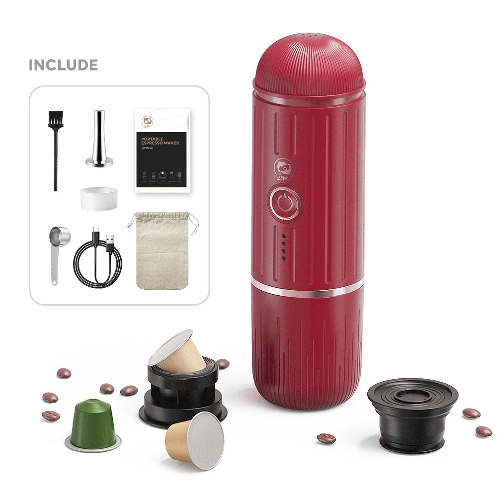 Factory Price Custom COFETO CP028 Portable Espresso Capsule Coffee Maker 15-20Bar Pressure USB Battery Powered Compatible