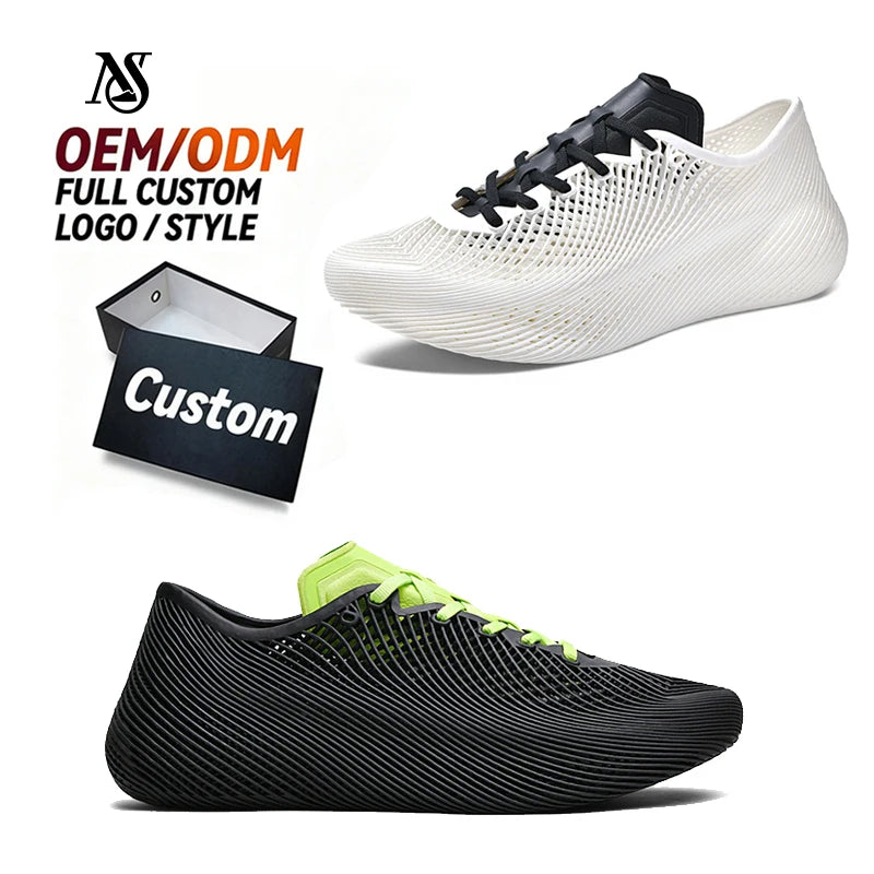 Customized Personalized Innovative 3D Printed Elastic Shoes Sneakers Breathable Lightweight Running Sport Shoes for Men Unisex