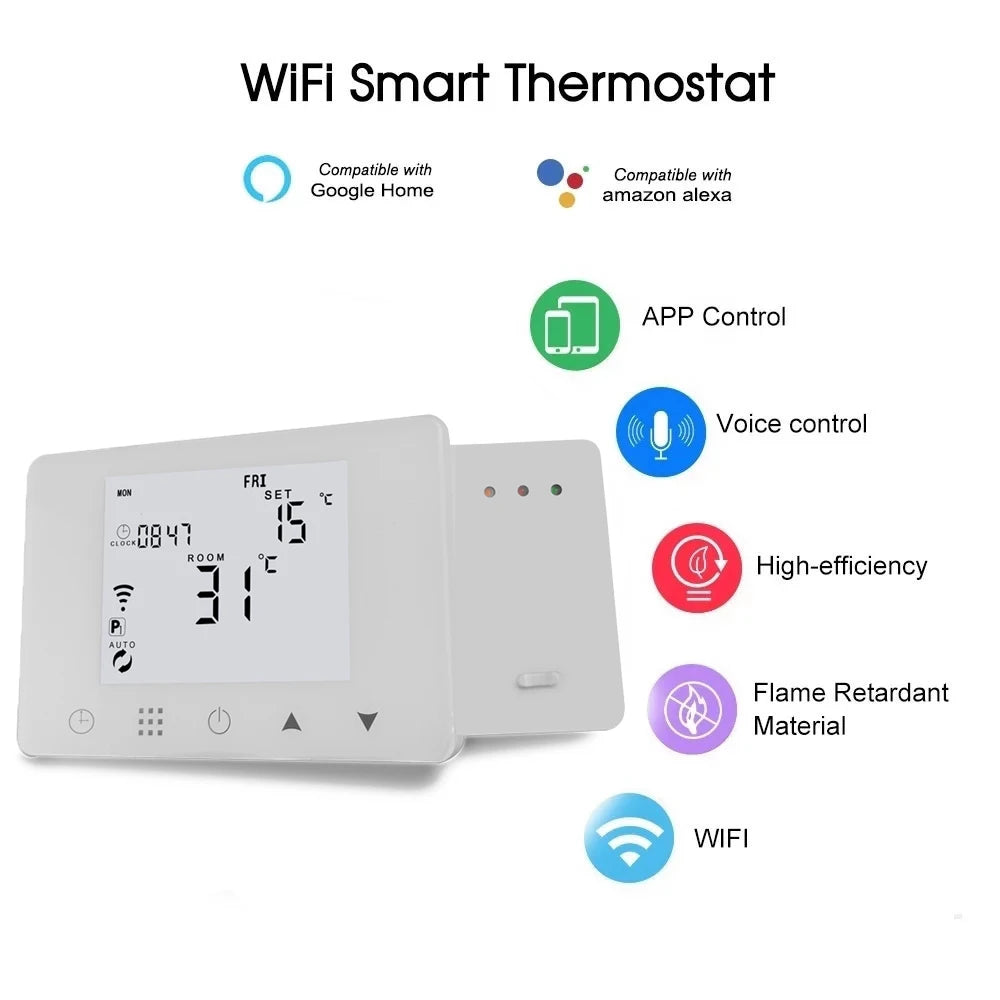 HY09RF-WIFI Smart Thermostat Gas/Water Boiler Heating-Programmable Wifi Thermostats for Home Wireless Digital Tempera