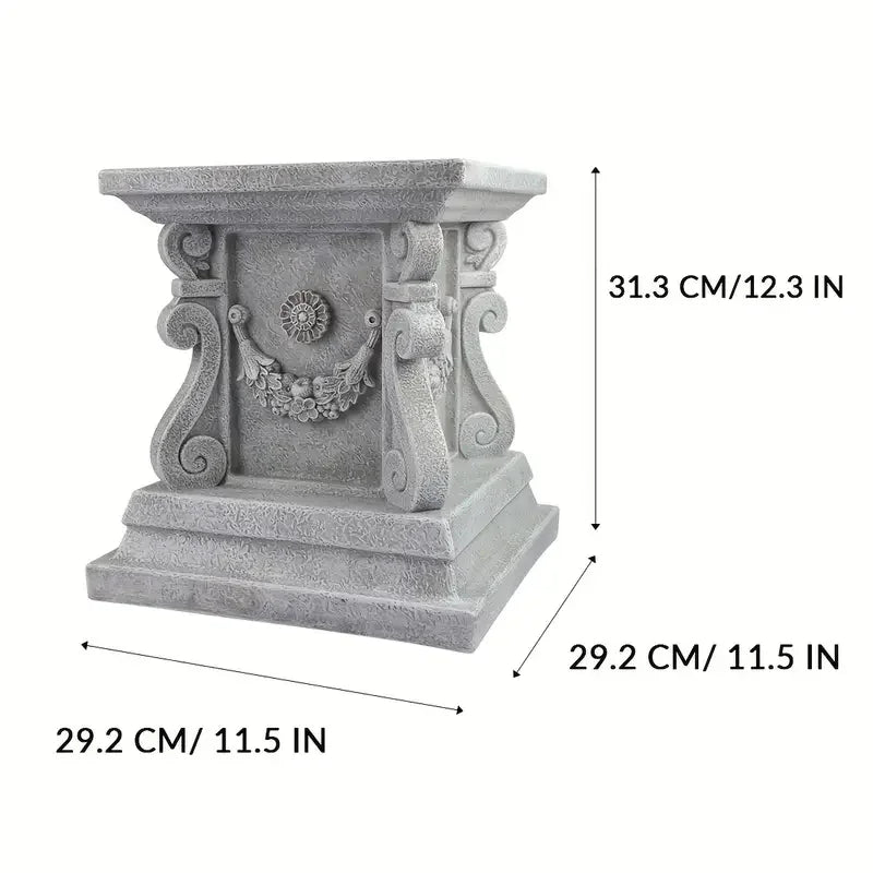 15 Inch Tall Large Garden Base, Garden Pedestal, Plant Stands, Garden Side Table for Indoor and Outdoor Use