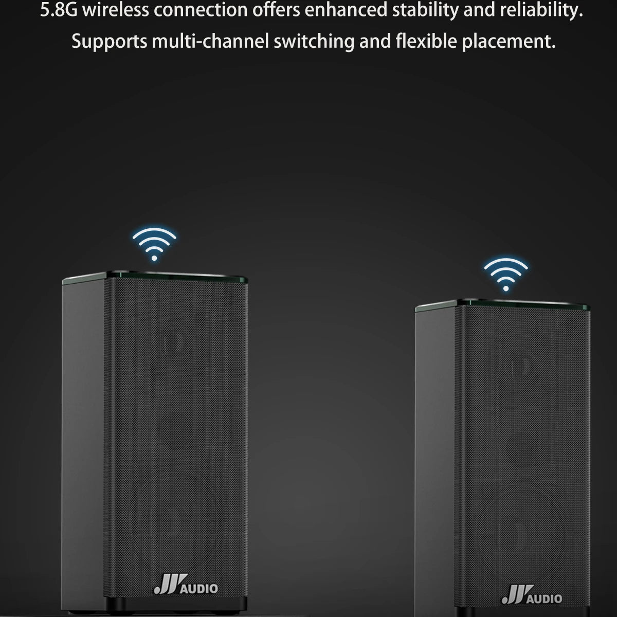 JY AUDIO A18 5.1.4CH Atmos System Soundbar with 4 Wireless Surround Speakers 8" Wireless Subwoofer Immersive Home Theater System