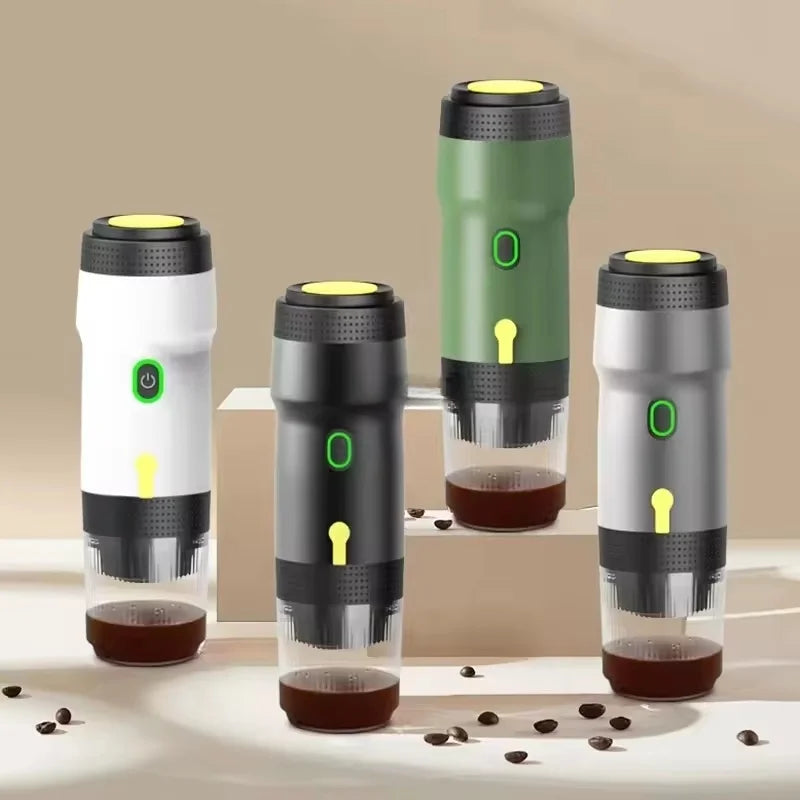 Travel Portable Espresso Coffee Machine Car Single Serve Outdoor Wireless Capsule Coffee Powder Electric Portable Coffee Makers