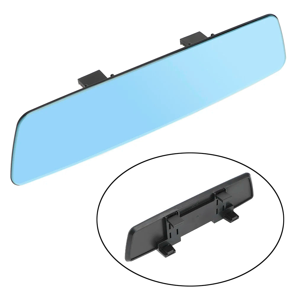 2.5D Full Screen HD Glass Anti-glare Wide-angle Blue Frameless Mirror Car Interior Rear View Mirror 3000R Micro Curvature Lens