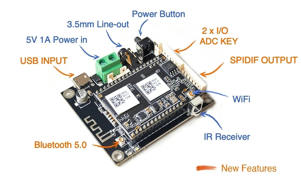Up2stream Mini 5V Steel & Plastic Amplifier Board with Soundbar Amplifier Circuit for 5.0