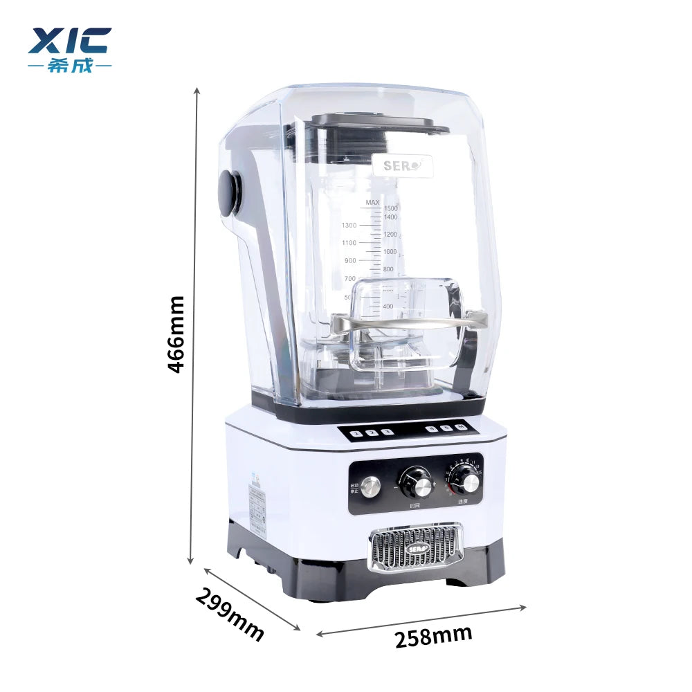 Best Selling High-Speed Desktop Electric Smoothie Machine Soundproof Cover Fruit Blender Ice Crusher Juice Mixer