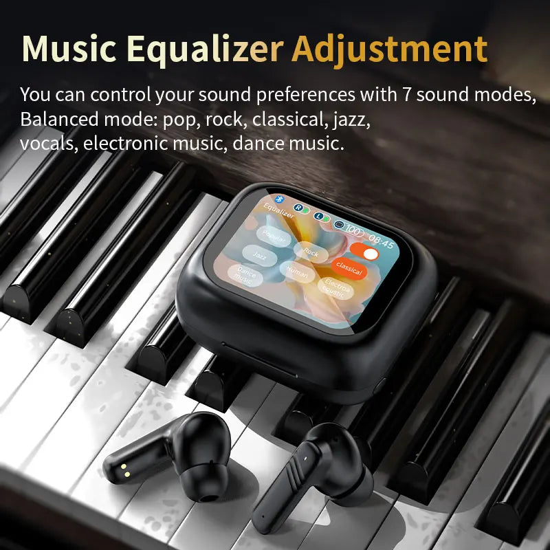 LX-10 Active Noise Cancelling True Wireless Stereo TWS Earphones Headphones Smart Full Touch Screen Earbuds