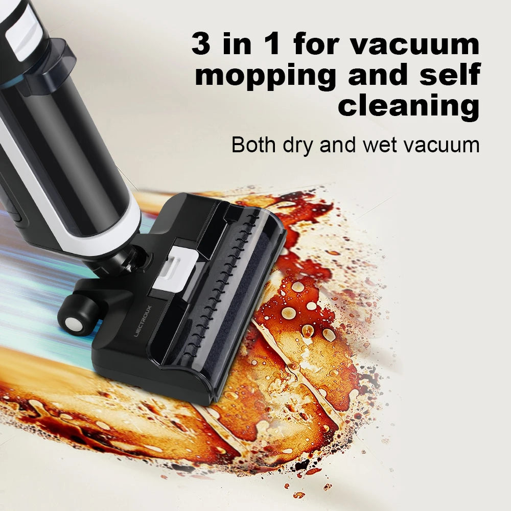 Cordless Hard Floors Cleaner Liectroux I7Pro Lightweight Wet Dry Vacuum Cleaners for Multi-Surface Cleaning,Smart Control System