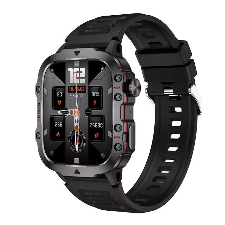 QX11 2026 New Smartwatch Men's Rugged BT Call Sport Heart Rate IP68 Waterproof Outdoor Smart Watches for Android IOS