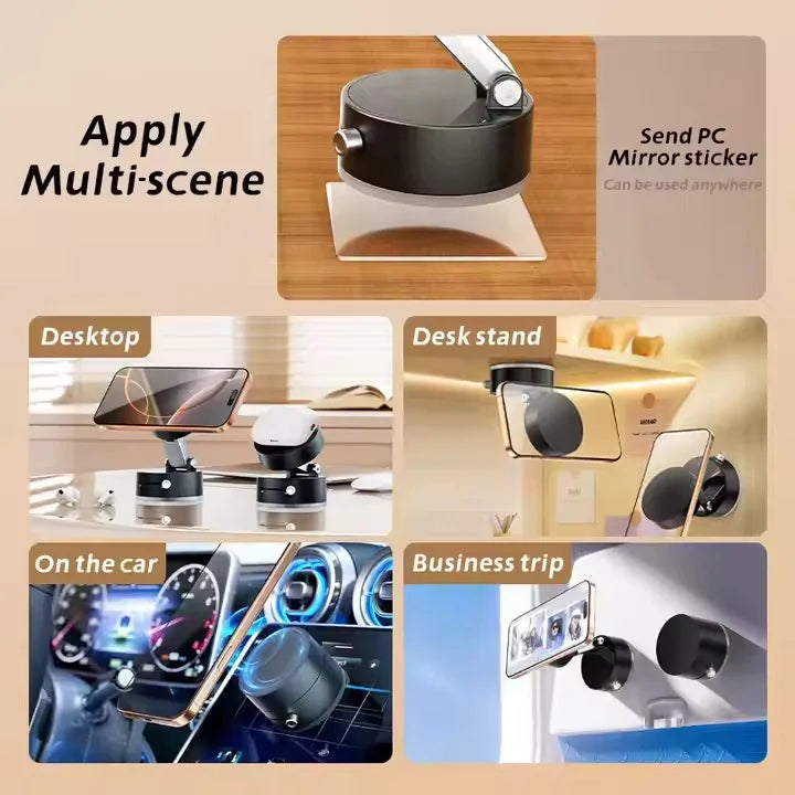 High Strength Magnetic Vacuum Suction Adjustable Car Office Mounting Bracket for Multiple Devices Mobile Phone Desk Holder A2