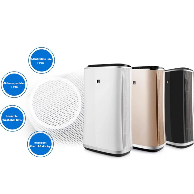 Smart Portable Air Ionizer Purifiers for Large Rooms Electric Power Source for Home and Hotel Stock Available