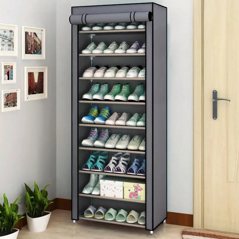 Adjustable Foldable Modern European Metal Living Room Entry Shoe Rack Home Furniture