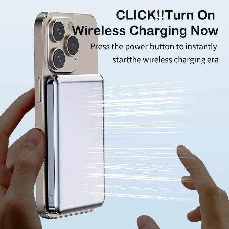 2024 Hot Watch Charger 5000mah Power Bank for iphone New Product Power Banks Magnetic Portable Wireless Power Bank Dropshipping