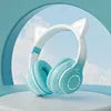 Cheap  BT 5.0 Audifonos Gamer Wireless Gaming Headsets Cat Ear Cute Headphones for Girls Auriculares Bluetooth Earphones
