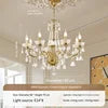 French Modern Retro Luxury Crystal Chandelier for High-End Villa Steel Ceiling Mounted for Living Dining Bedroom AC Zhongshan