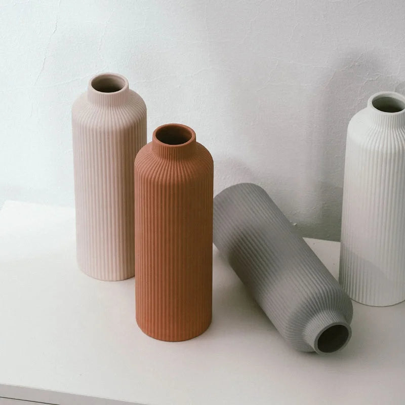 YBH Home Decor Striped Table Porcelain Vases High Demand Import Products Ceramic Vase Home Decor Vases Import From China