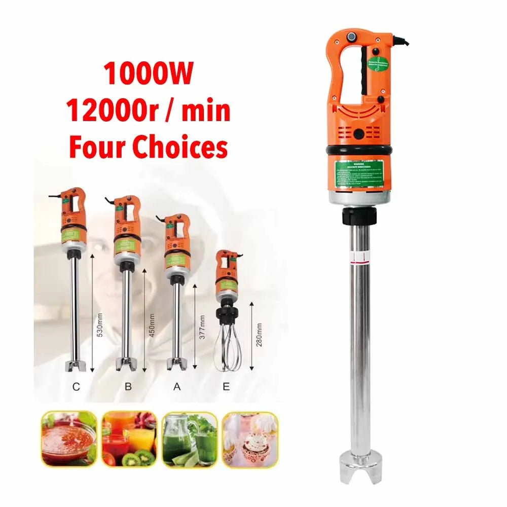XEOLEO Commercial Hand Blender 1000W Hand Stir Bar Mixer Handhold Mix Blender Food Supplement Machine Immersion Hand Mix Stick