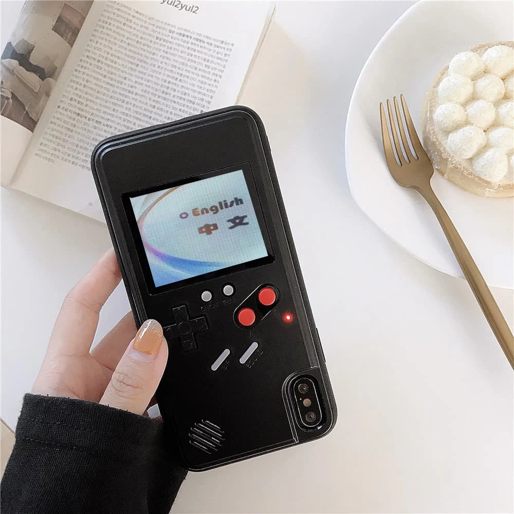 2021 Color Screen Handheld 36 Classic Game Console Phone Case Video Retro Game Player Phone Case