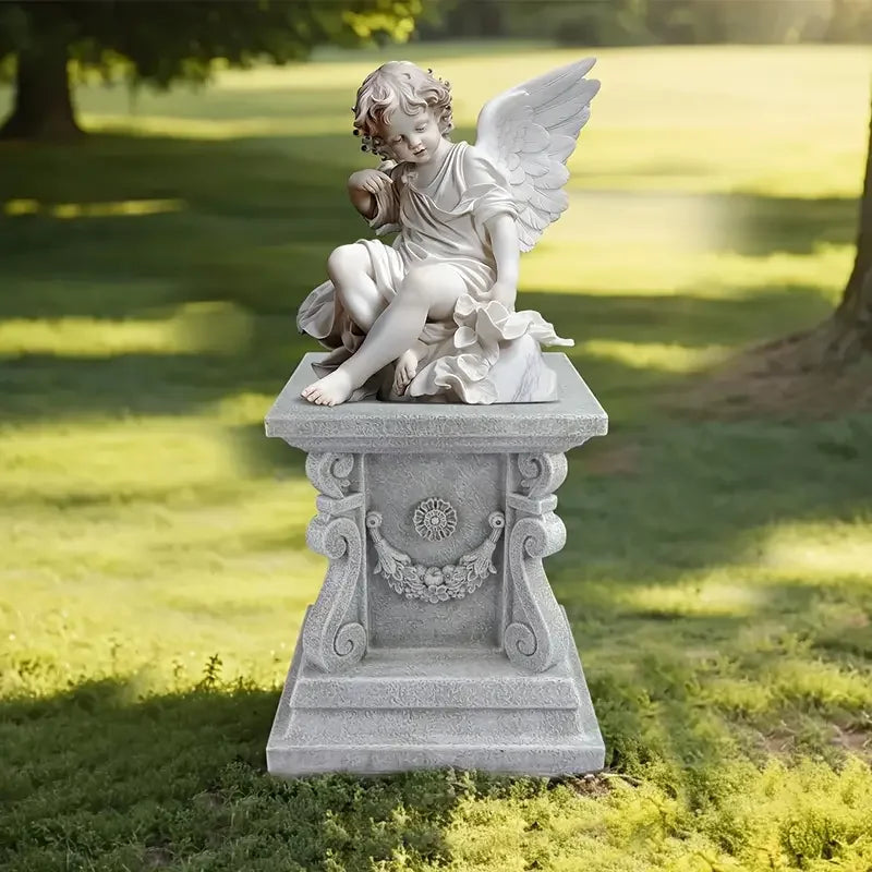 15 Inch Tall Large Garden Base, Garden Pedestal, Plant Stands, Garden Side Table for Indoor and Outdoor Use