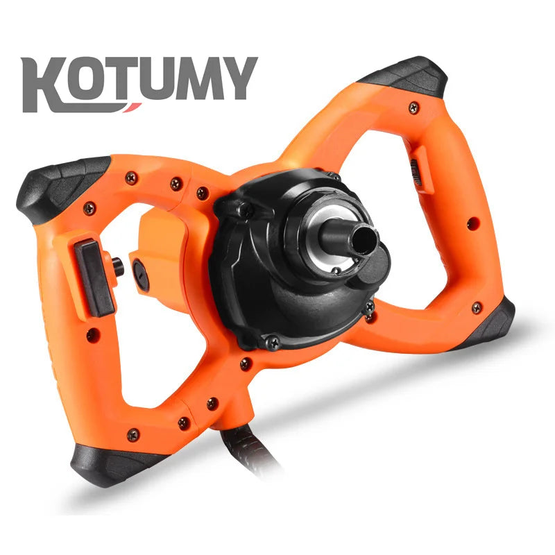 Industrial Grade Mixer 2100W Handheld Paint Putty Powder Cement Plaster Mortar Coating Mixer 6 Gear Adjustable Speed 110/220V