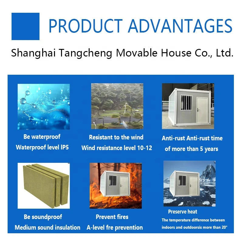 Modern Luxury 10ft 20ft 40ft Flat Pack Container Module House Prefab House with Removable Storage for Office Use